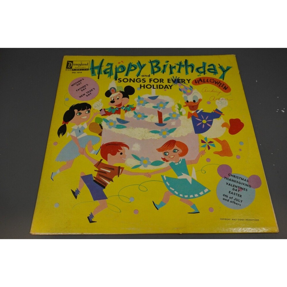 Happy Birthday & Songs For Every Holiday Disneyland DQ 1214 LP Record Halloween